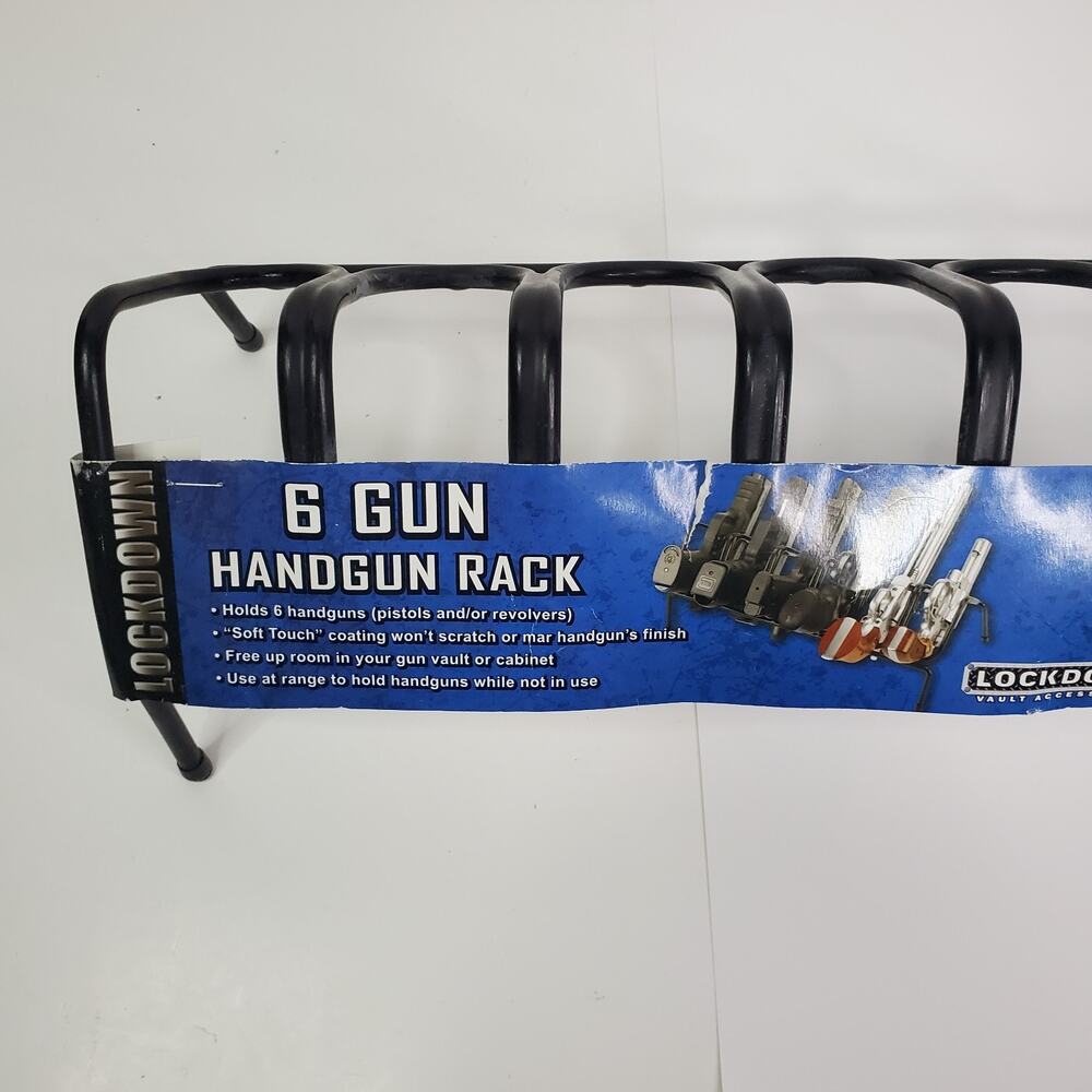 Lockdown 6 Hand Muzzle Rack/Storage Perfect Safe/Organizer with Vinyl Coating - Picture 2 of 5